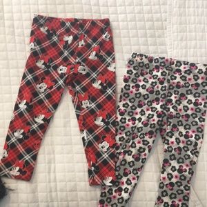 2 leggings. Minnie Mouse 2t